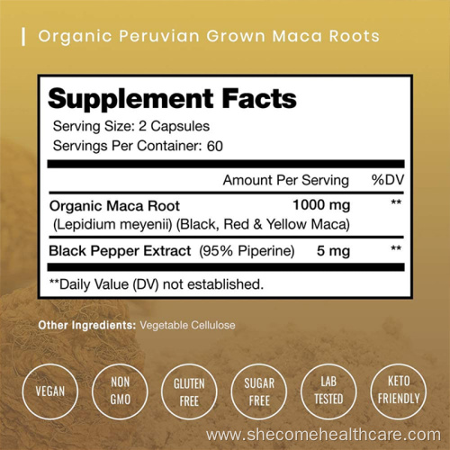 maca capsules Gluten Free Formula maca root capsules